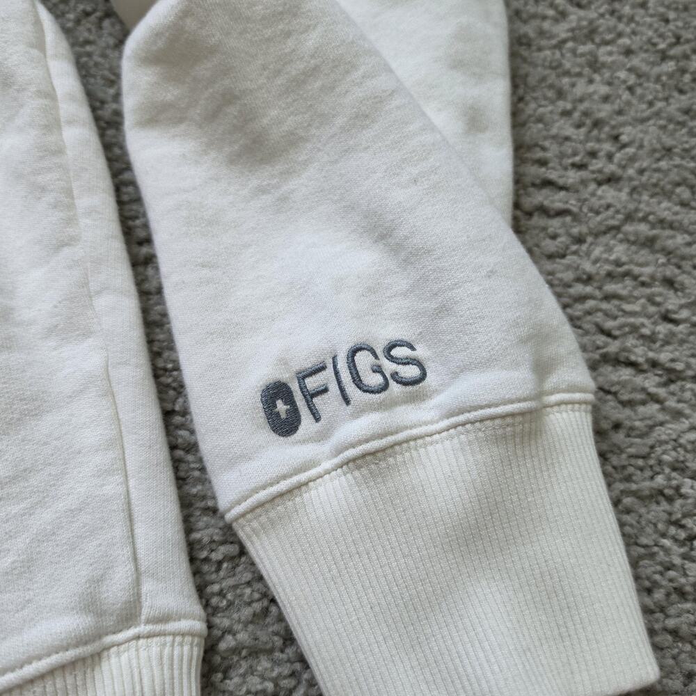 FIGS X Lingua Franca Sweatshirt Womens Large White I Am A Nurse Fleece Crewneck - Picture 4 of 11
